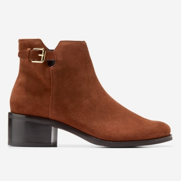 Cole Haan Haidyn Brown Suede Ankle Boot - Picture 1 of 9